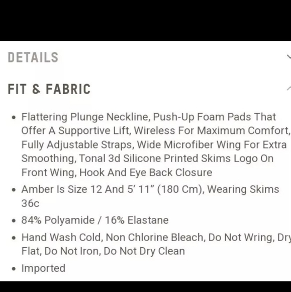 SKIMS- Wireless Form Push-Up / Plunge Bra (Bronze)-32B - Picture 6 of 7